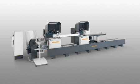 Alumiiniumisaag sobib seeriatootmisse kahepealine saag tagab täpsed nurgad automaatsaag hoiab rütmi ja profiili lõikamine on kiire